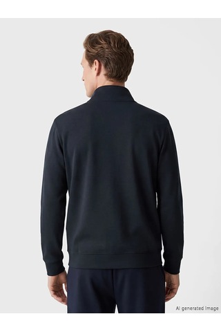 Lc Waikiki Antrasit Fermuarlı Dik Yaka Nakışlı Erkek Sweatshirt