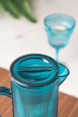Arkilik Barok 1,5 Lt Aquamarin Sürahi Buzdolabı Kapak Rafına Sığ