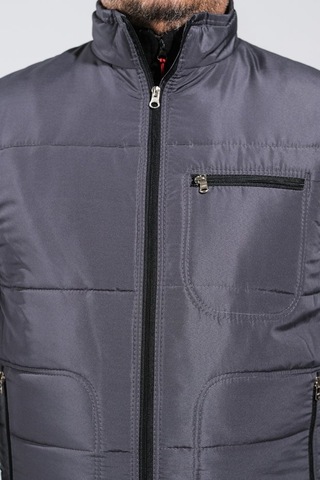 Derin Mavi Çok Cepli Günlük - İş Yeleği Xl-10xl Arası Bedenler Gri
