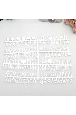 Emojili Beyaz Harf Seti, Yazı Panosu Için