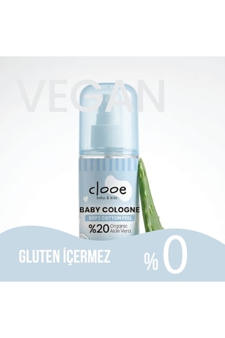 Hassas Ciltlere Özel Organik Aloe Vera Özlü Taze Pamuk Kokulu Soft Cotton Feel Bebek Kolonyası 150 Ml