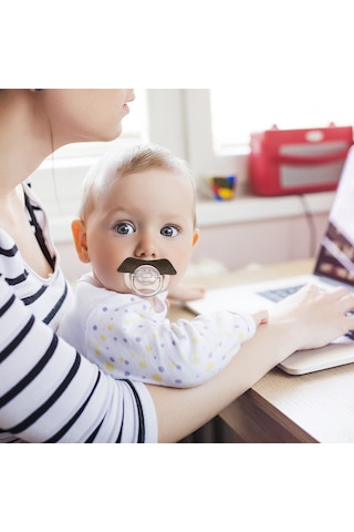 Xindoker Kahverengi Sakal Desenli Bebek Emzik, Bpa'sız Gıda Grubu Silikon, Diş Çene Gelişimi Ve Ağrı Alleviatesi, 6 Aylık Ve Üzeri Bebeler İçin