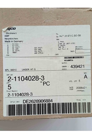 2-1104028-3 23pos Tyco Soket 2 Adet