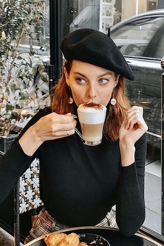 Fransız Keçe Siyah Ressam Bere Siyah