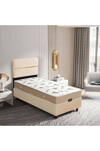 Tek Kişilik Stil Comfort Yatak Baza Başlık Seti 3 Ü Bir Arada Konuma Özel Teslimat 90 x 190 CM