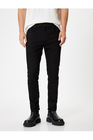 Koton Standart Bel Skinny Fit Kot Pantolon - Michael Jean Siyah 5wam40099nd Siyah