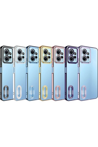 Xiaomi Redmi Note 12 4g Uyumlu Logo Gösteren Kamera Korumalı Renkli Tasarım Kılıf