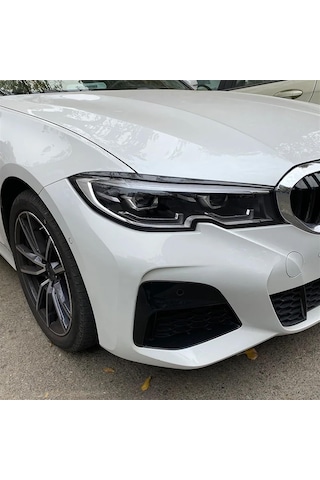 Araba Far Kaş, Parlak Siyah Far Kaş Döşeme, Bmw 3 Serisi G20 G28 320ı 325ı 2019 Gloss Black İçin Uyumlu