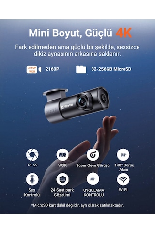 70mai M310 Plus 4k Ön Araç Kamerası