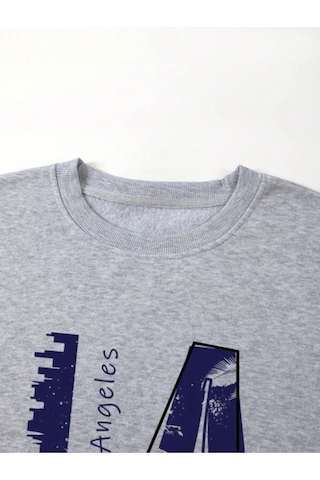 Altamira Erkek La Baskı Bisiklet Yaka Sweatshirt 001