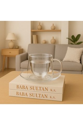 Reoona 200ml Isıya Dayanıklı Borosilikat Çift Çidarlı Bardak Kahve Sunum Bardağı Şeffaf