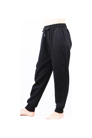 Çocuk Unisex Okul Eşofman Alti Komando Cepli C10 Siyah