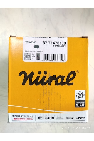Antor/lombardini 4ld820 17hp Piston Segman/sekman Komple +0,50mm Nüral Goetze