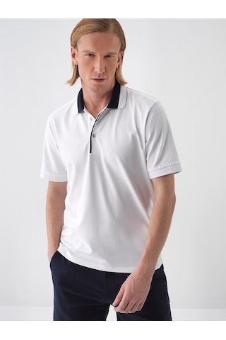 Xint Beyaz Pamuk Dokulu Slim Fit Tişört 502229