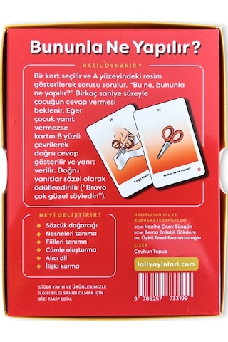 Lalai Yayınları Bununla Ne Yapılır + 2 Yaş Dil Gelişim Serisi 30 Kart