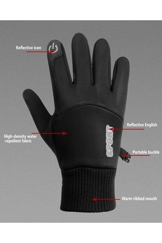 Pazly Kışlık Sıcak Dokunmatik Eldiven, Koşu Bisiklet Sürüş İçin Erkek Kadın Xl Boy