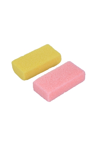 Symbee 2 Adet Ayak Bakımı Seti: Aşınmış Cilt Ve Kalın Deri Kaldıran Fosfor Taşı İle Sponge Blok, Evde Salon Kalitesi Aşınma Temizleyici Pembe - Sarı