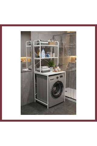 Storeşahin Çamaşır Makinesi Üstü Raf Beyaz 70 Cm Shn0720