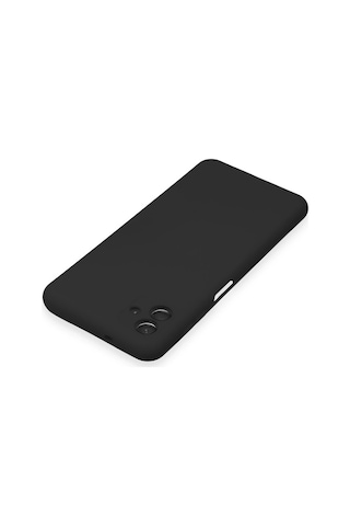 Newface - 136 - Samsung Galaxy A04e Kılıf Nano İçi Kadife Silikon - Metemıx - - Siyah Sıyah
