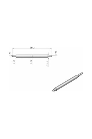 Osimo 30 Cm Hamur Açma Alt Merdane Mili Düz