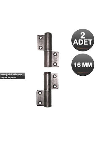 2 Adet 16mm Yaprak Mil Demir Kapı Menteşesi 16 Mm 2 Adet 16mm Yaprak Mil Demir Kapı Menteşesi 16 Mm