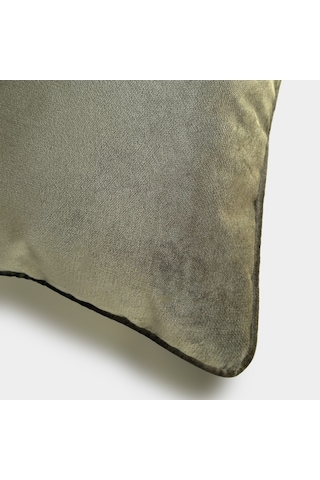 "olive" Dokulu Düz Kırlent Kılıfı - 45x45 Yeşil