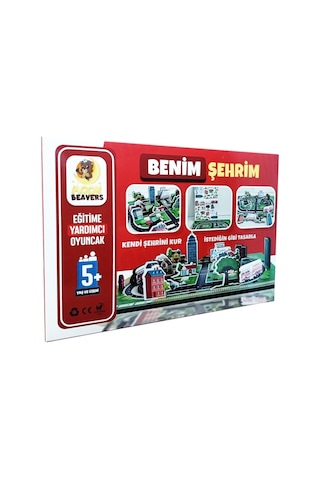 Şehir Kurma Oyunu - Benim Şehrim Ahşap Oyunu - Eğitici Ve Eğlenceli Ahşap Oyuncak