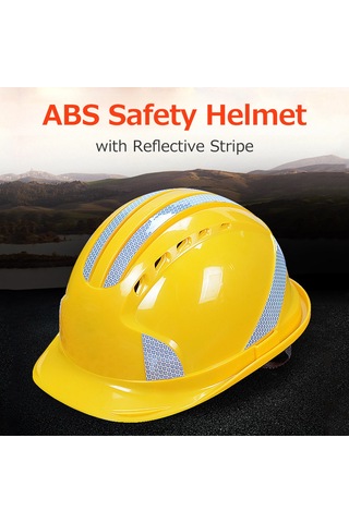 Neevoyu Kırmızı Abs Malzeme Emniyet Kaskı - Konforlu, Havalandırmalı, Çok Nokta Tamponlu, Darbe Ve Dürtüye Dayanıklı, Yansıtıcı Şeritli