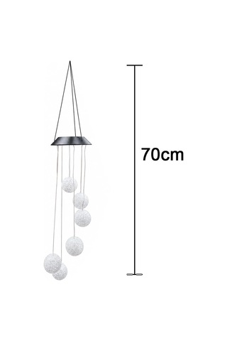 Coverzone Solar Garden Lights Hanging Eva Ball Güneş Enerjili Asılabilir Bahçe Aydınlatma Ip44 Dış Mekan Dekorati Çok Renkli