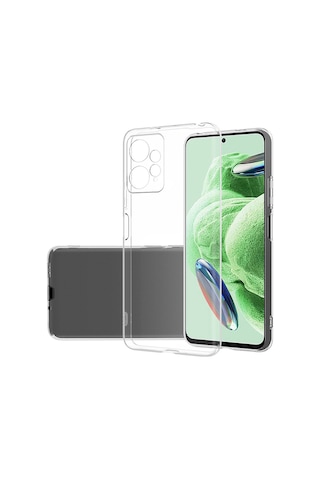 Xiaomi Uyumlu Redmi Note 12 4g Kılıf Zore Şeffaf Süper Silikon Kapak