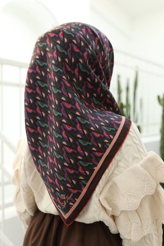 Silk Home Twill İpek Eşarp Acı Kahve, Taba, Mor, Koyu Yeşil, Turkuaz 1...