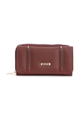 Newish Polo Kadın Vegan Deri Telefon Bölmeli Cüzdan Ve Kartlık - New394 Bordo
