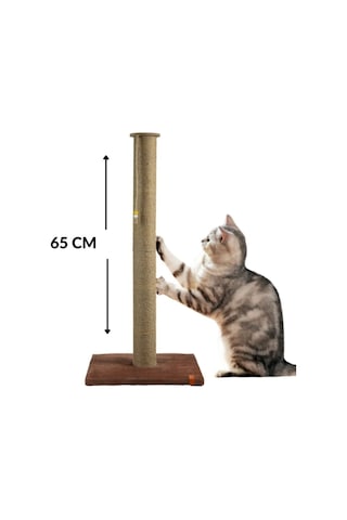 65 Cm Büyük Kedi Tırmalam Tahtası Catnipli Uzun Tırmalama Tahtası Kahve Rengi