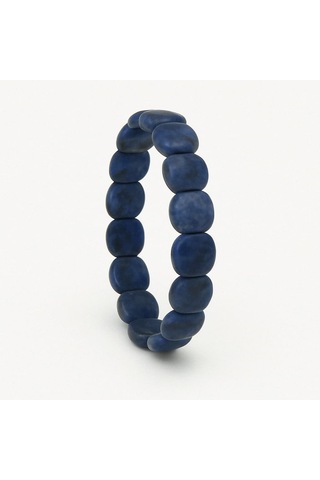 Oval Kesim Lapis Lazuli Bileklik 29 Gr 22 Cm Doğal Taş Mavi