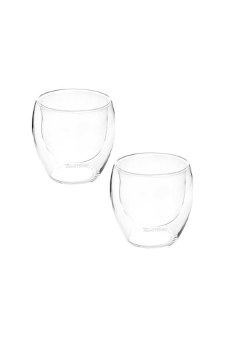 Tantitoni Borosilikat Cam 2li Çift Cidarlı Bardak Seti 250ml Şefaf