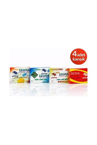 İzona Sabun 85 Gr 4lü Karışık Çam Katranı - Kükürt