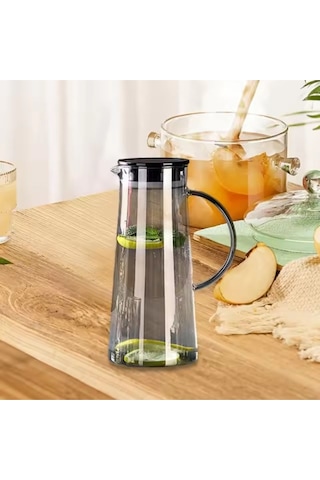 Borosilikat Cam Sürahi 1440 Ml Füme Renk