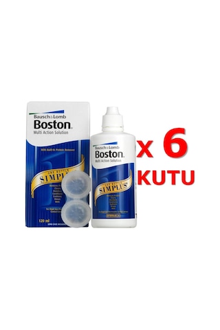 Bausch + Lomb Boston Simplus Sert Lens Solüsyonu 6 x 120 ML