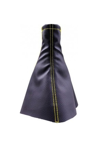 Renault Clio 5 2020 Ve Sonrası Uyumlu Vites Körüğü Siyah Deri Sarı Dikiş