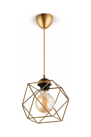 Tekli Sarkıt Geometrik Gold Metal Kafes Salon Mutfak Oturma Yatak Odası Modern Avize