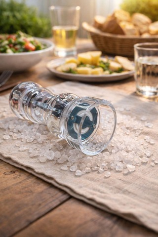 Gourmet Crystal Tuz Karabiber Değirmeni 20 Cm Beyaz