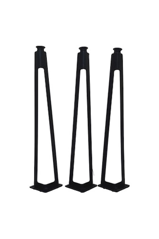 3'lü Dekoratif Metal Firkete Sehpa Ayağı (44 cm Yükseklik)