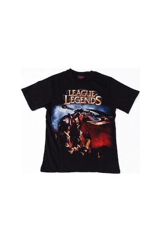 League Of Legends No:3 Tişört Siyah Çok Renkli