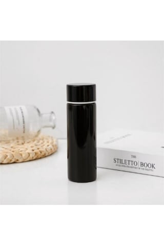 150 Ml Cep Tipi Mini Ufak 304 Çelik Çift Katmalı Termos Siyah
