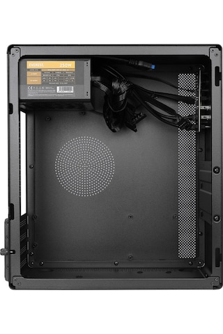 Everest K250 Peak 250W Micro Psu Audio Kompakt Mid-Tower Bilgisayar Kasası Siyah