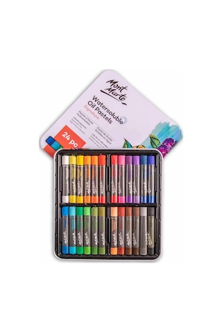 Yağlı Pastel Set - 24 Parça - Su İle Karıştırılabilir Yumuşak Yağlı Pastel - Yoğun Renkler, Yüksek Pigmentas Diğer
