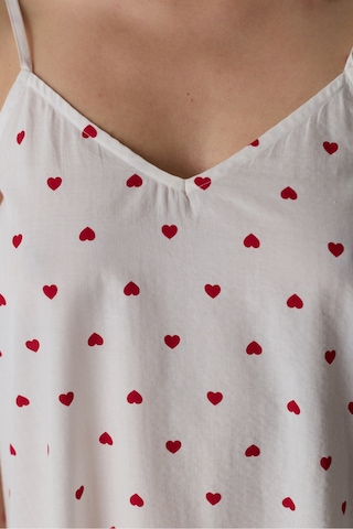 Penti Kırık Beyaz Red Hearts Gecelik