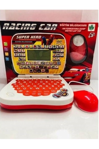 Racing Cars Eğitici Oyuncak Bilgisayar Oyuncak Laptop Türkçe Eng.