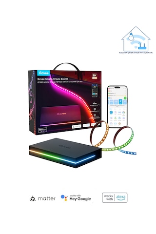 Govee Aı Sync Box 2 55-65 Inc Tv Arkası Led Ambiyans Aydınlatma