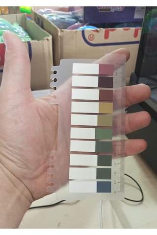 10 Renkli Cetvelli Şeffaf Indeks Sayfa Sticker Pastel Tonlar Çok Renkli